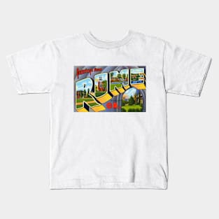 Greetings from Rome Georgia, Vintage Large Letter Postcard Kids T-Shirt